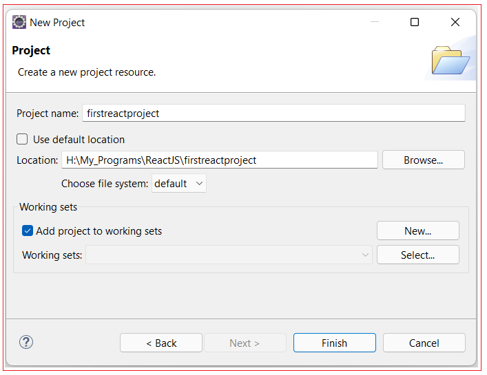 React js deals maven project