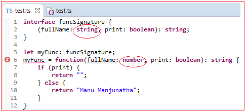 Interface in TypeScript